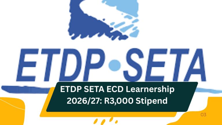 ETDP SETA Early Childhood Development Learnership 2026/27